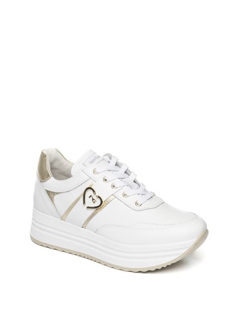 Sneaker pelle bianco/oro NERO GIARDINI | E512910DSKIPPER-MIELE